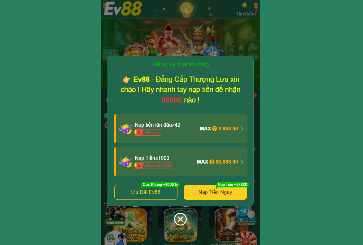 Hướng Dẫn Đăng Ký EV88 Thành Công Nhận Ngay 188K 3 Đăng ký EV88 nhận ưu đãi lên tới 88,888K