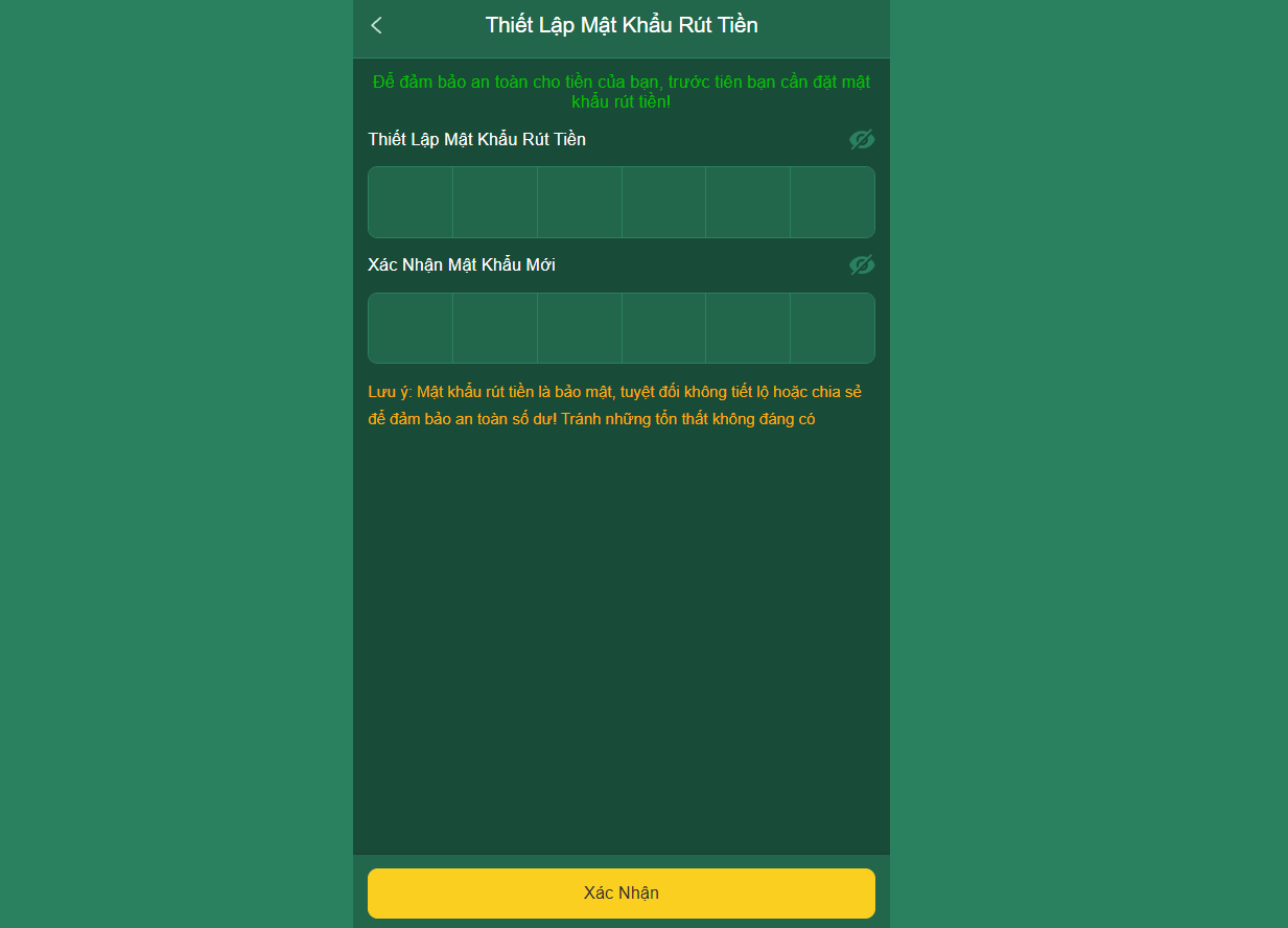 Hướng Dẫn Rút Tiền EV88 Đơn Giản Trong 1 Phút 1 Người chơi cần thiết lập mật khẩu rút tiền EV88 trước tiên