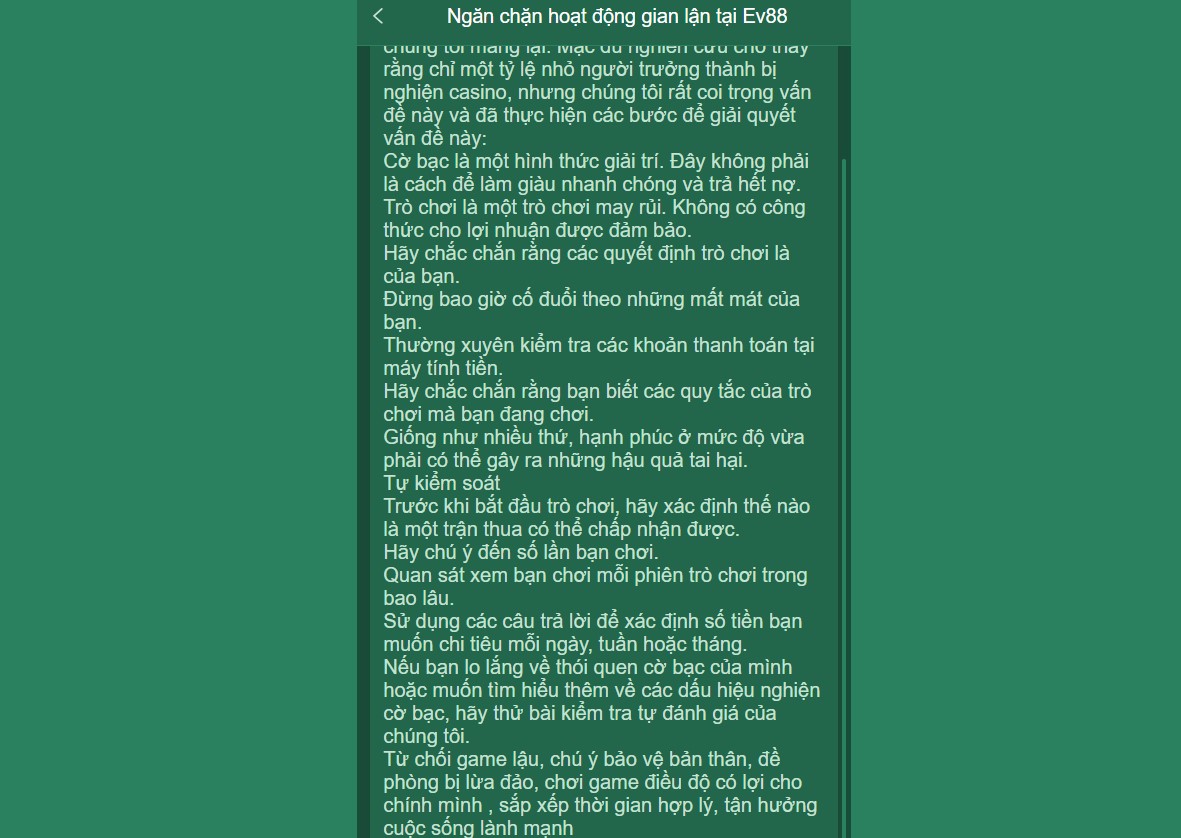 Quy Định Miễn Trừ Trách Nhiệm EV88 Người Chơi Nên Đọc 2 Nội dung miễn trừ trách nhiệm được cập nhật tại nhà cái EV88 chi tiết